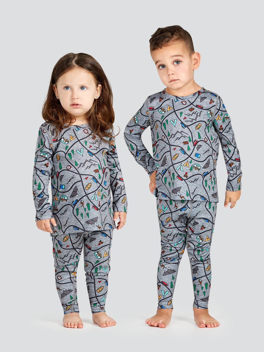 2.0 Kids' Free Ride Heritage Midweight Thermal Baselayer 2-Piece Set