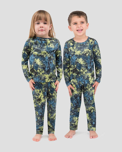 Toddlers' Free Ride Print Heritage Midweight Baselayer 2-Piece Set | Color: Speedy Galaxy