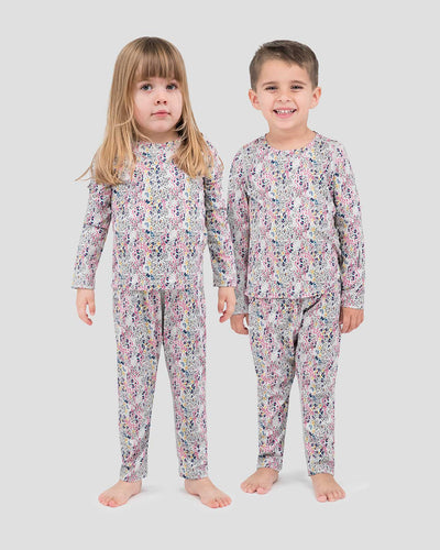 Toddlers' Free Ride Print Heritage Midweight Baselayer 2-Piece Set | Color: Happy Explorer