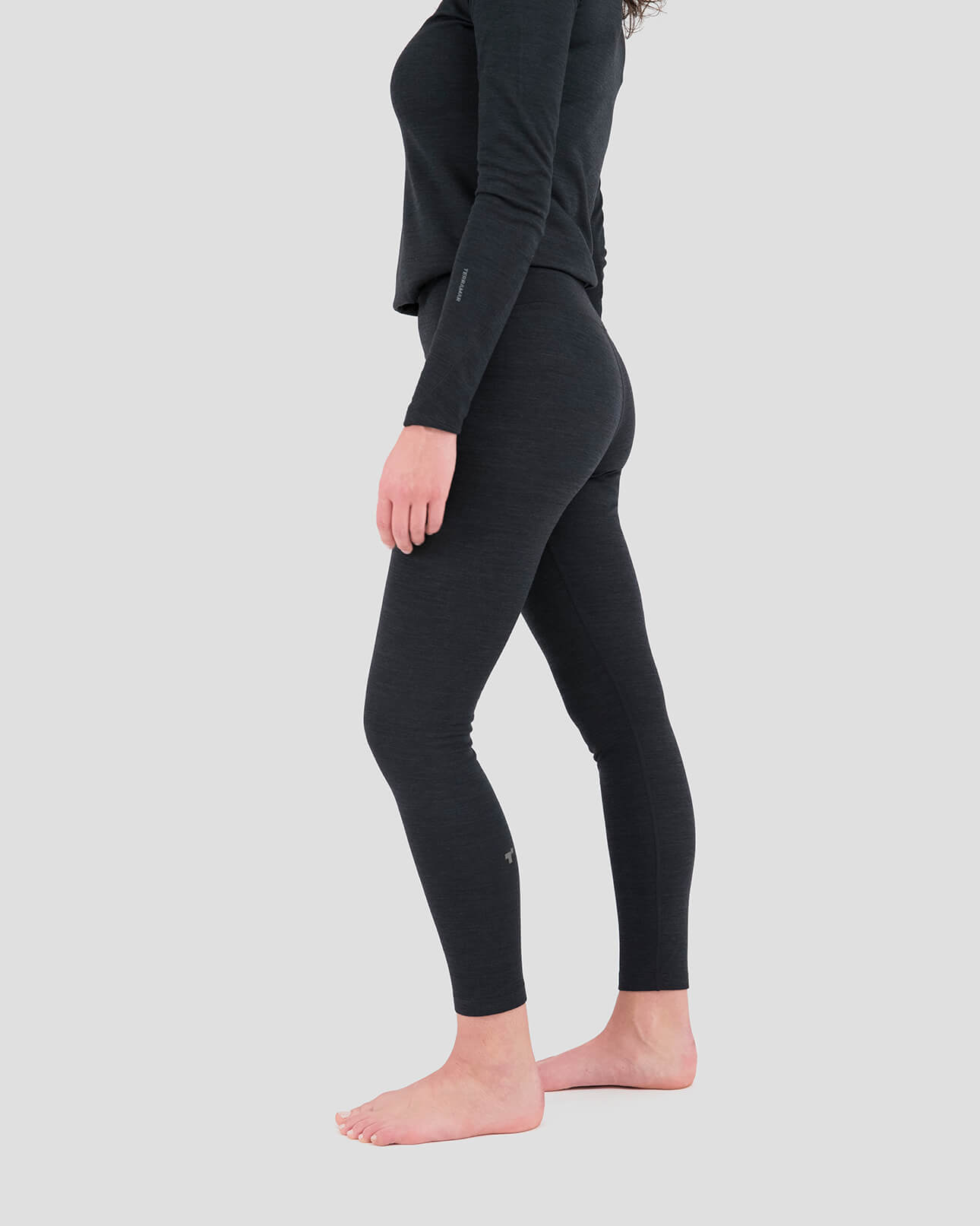 Black Merino Wool Pants - Heavyweight Base Layer, Bottom, Underwear