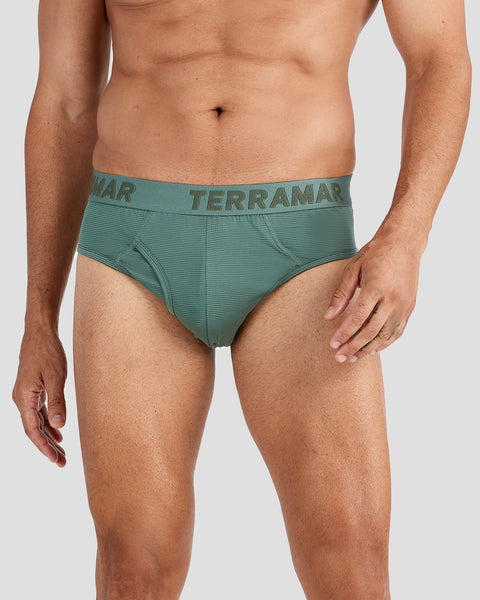 Terramar Mens Underwear Boxer Brief Pro Jersey Stretch Odor Control Black  2XL