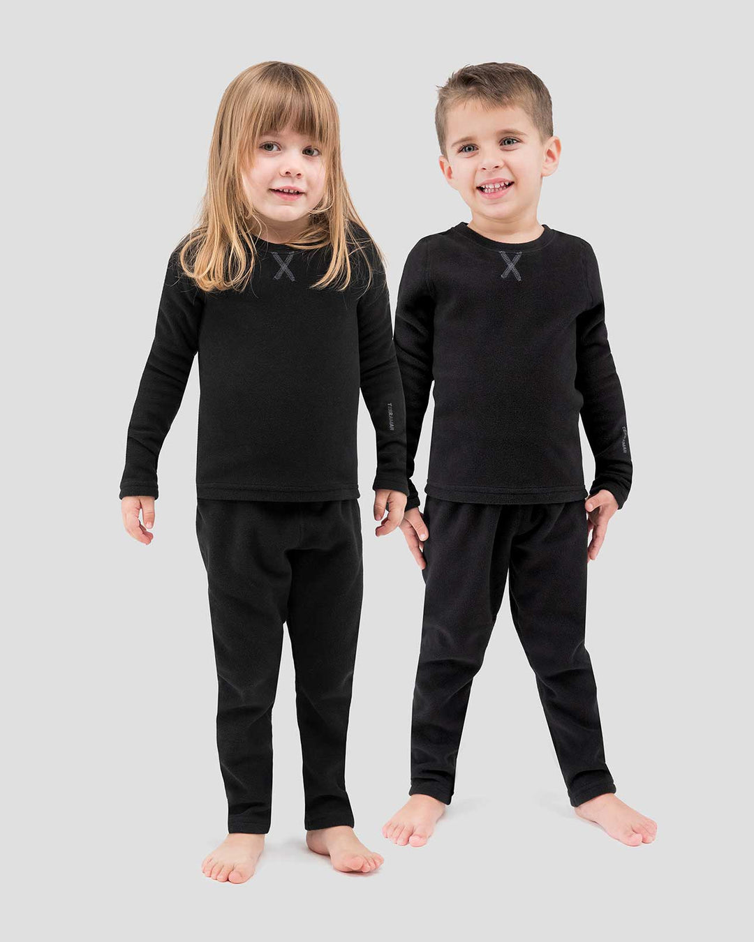 4.0 Kids' Thermafleece® Expedition Weight Thermal Baselayer 2-Piece Set -  Black / 2T